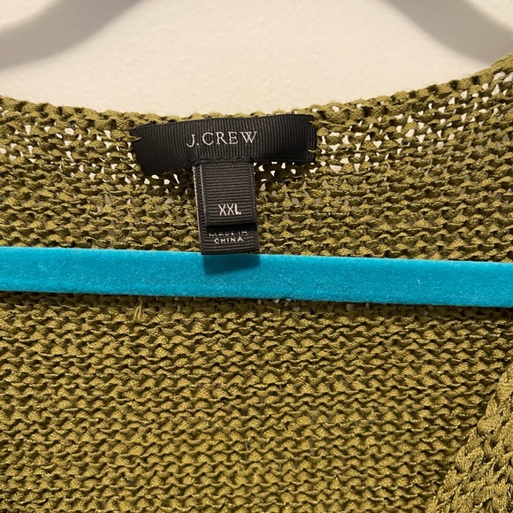 Jcrew sweater. J.Crew army green cotton v neck sweater. Jcrew green sweater. XXL - Picture 5 of 7